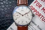 DM Factory Swiss IWC Portugieser 7 Day Automatic Brown Leather Strap White Dial 42 MM Watch